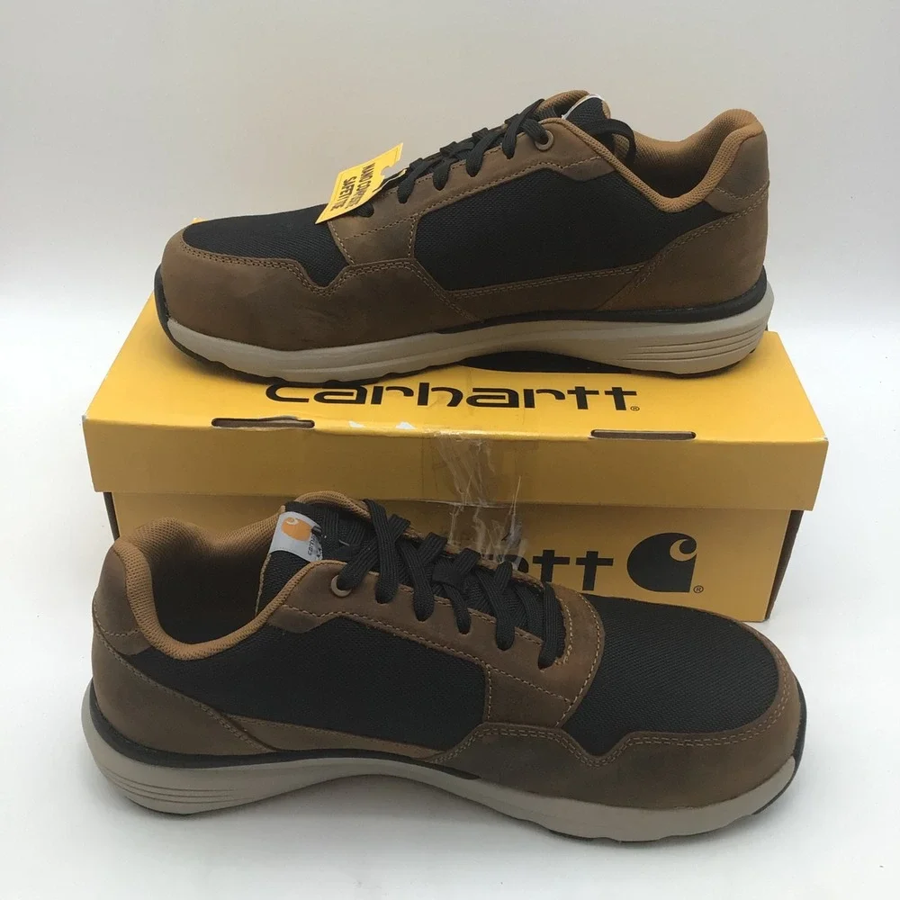 Carhartt Greenfield SD Nano Toe Work Sneaker Mens Size 11.5 Brown Black NEW